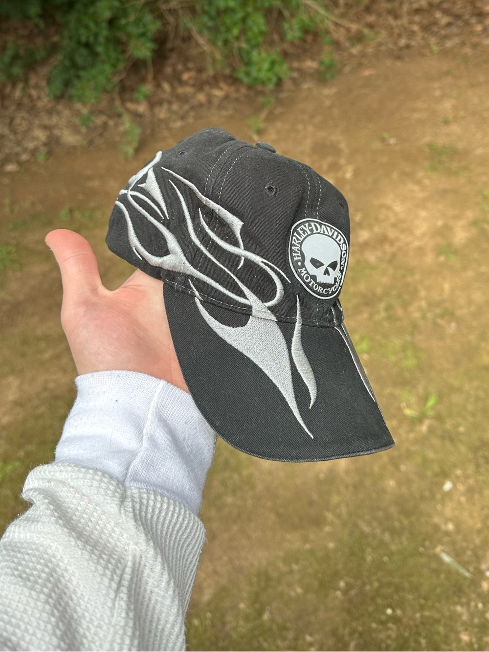 Y2K Harley-Davidson Skull & Flame Cap